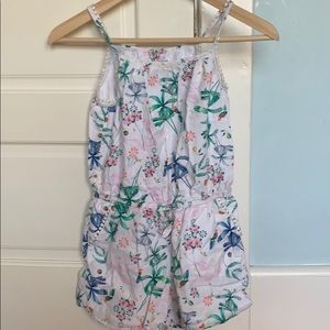 Girls botanical print romper